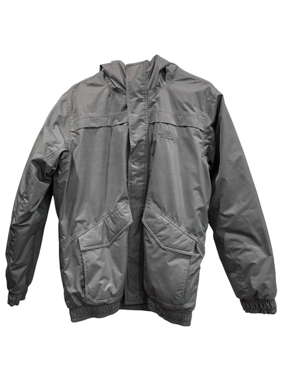 The North Face Boys Hooded Down Winter Jacket XL Gray Coat Outdoor Gorpcore Ski